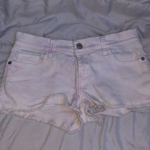 white jean shorts
